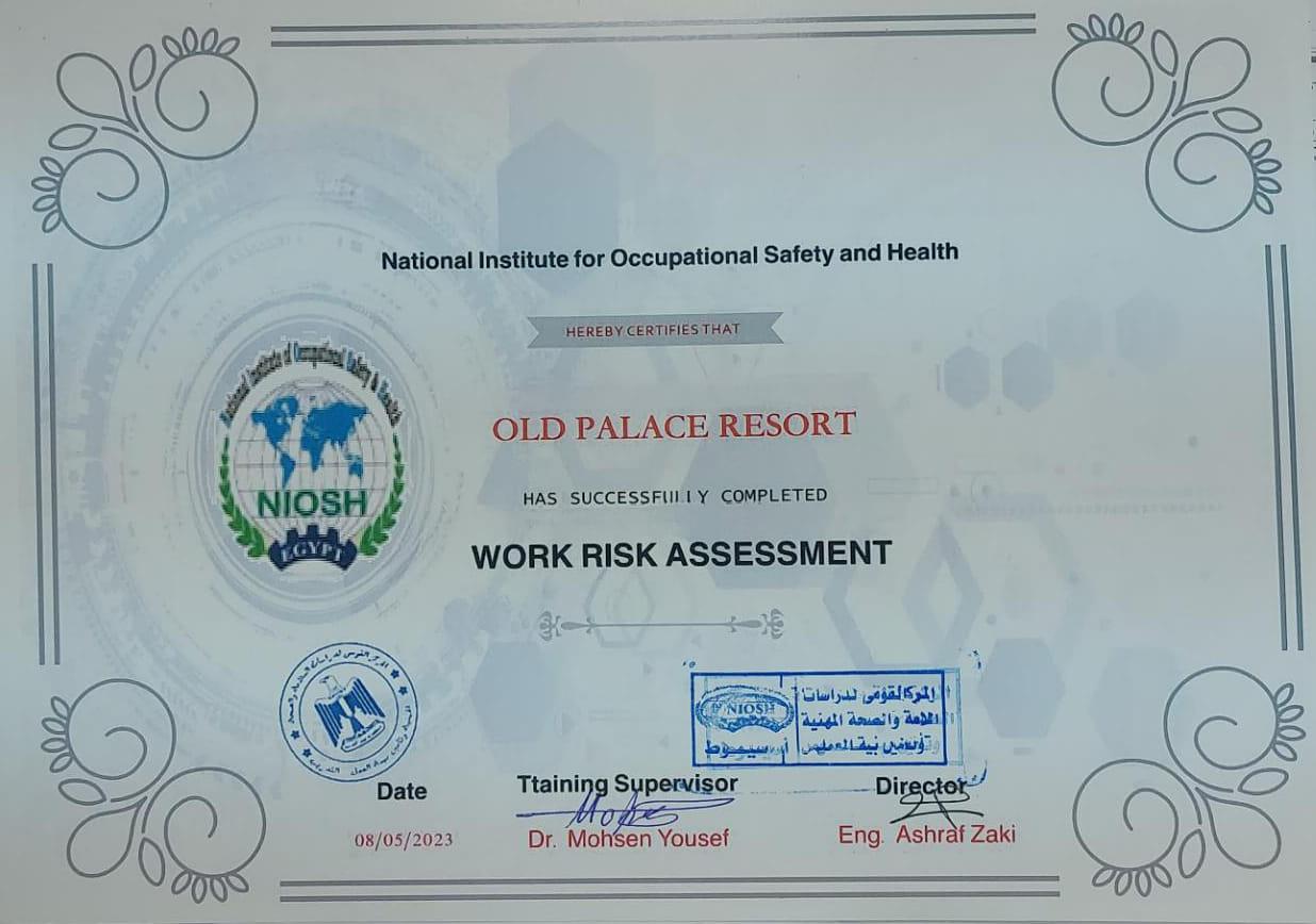 Work Risk Assessment Certificate 