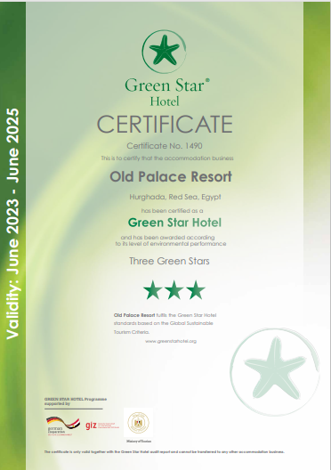 Green Star Hotel Certificate 